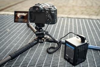 Adapter furnizimi Newell D-Tap për Nikon EN-EL14, kabllo spirale 1m, i zi
