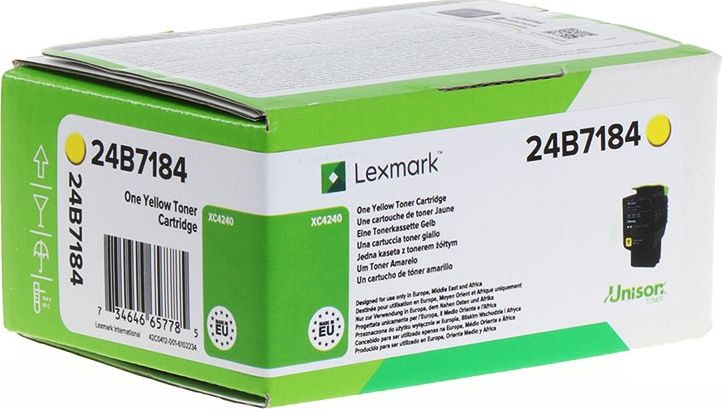 Toner Lexmark 24B7184, Yellow, origjinal, i verdhë