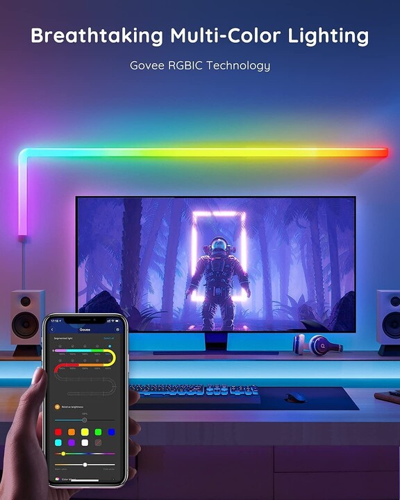 Ndriçim për gaming dhe televizior Govee Glide (6+1) RGBIC