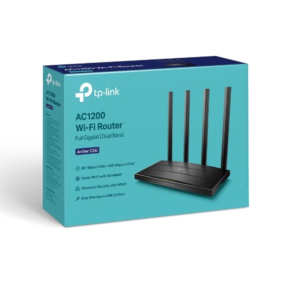 Router TP-Link Archer C6U, Gigabit, AC1200, i zi
