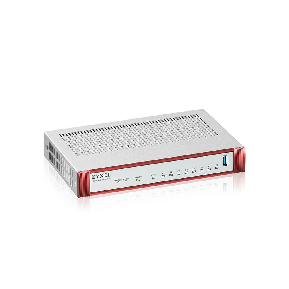 Firewall router Zyxel USGFLEX100H, 8 porta Gigabit, USB, gri