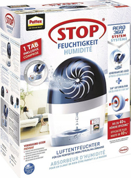 Dehumidifikues Pattex PA360 Aero360, për hapësira deri 50m³, kompakt, i bardhë e blu