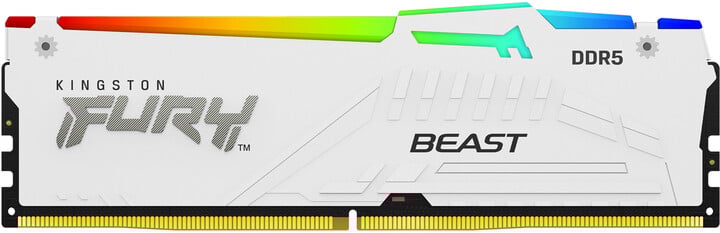 Module të memories Kingston Fury Beast White RGB 64GB (2x32GB) DDR5 5200 CL36, AMD EXPO