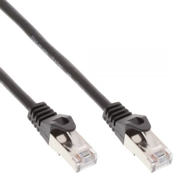 Кабел InLine (72550S), SF / UTP, cat.5e, 0,5М, црн