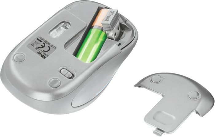 Maus Trust YVI, wireless, USB, i bardhë