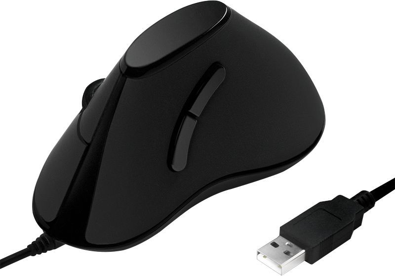 Maus LogiLink Ergonomic, me kabllo, USB, i zi