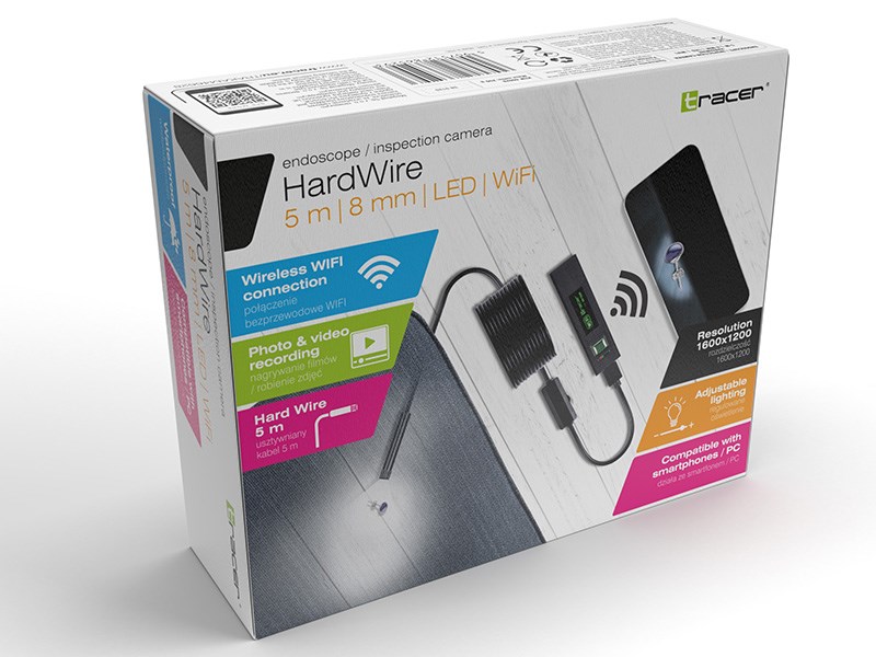 Endoskop Tracer 46628, WiFi, 5m, i zi