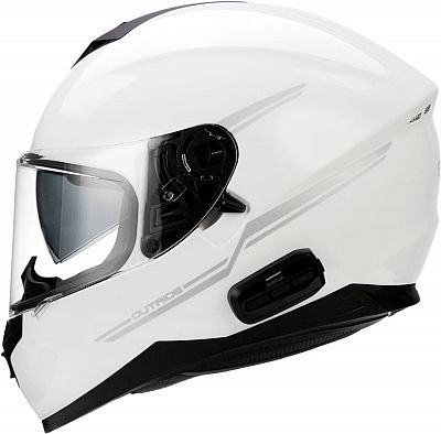 Helmetë full face Sena Outride, Bluetooth, madhësia XXL, e bardhë