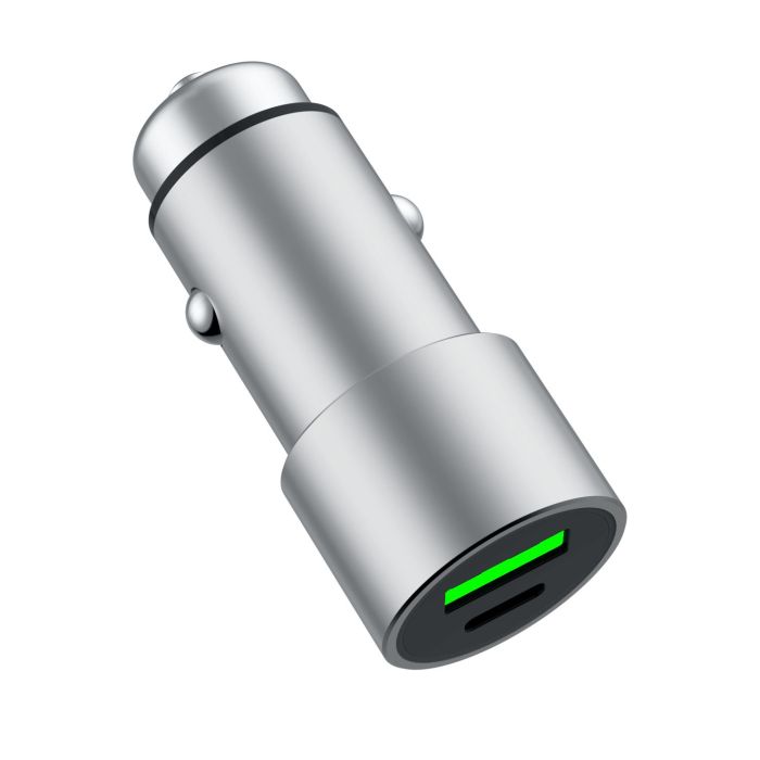 Dviced Car Charger 60W 1 USB-A, 2 USB-C, Gray