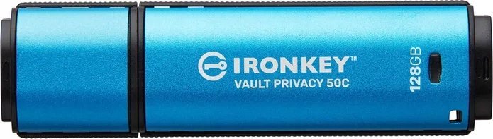 Pendrive Kingston IronKey VP50C, USB-C, 128 GB, i kaltër