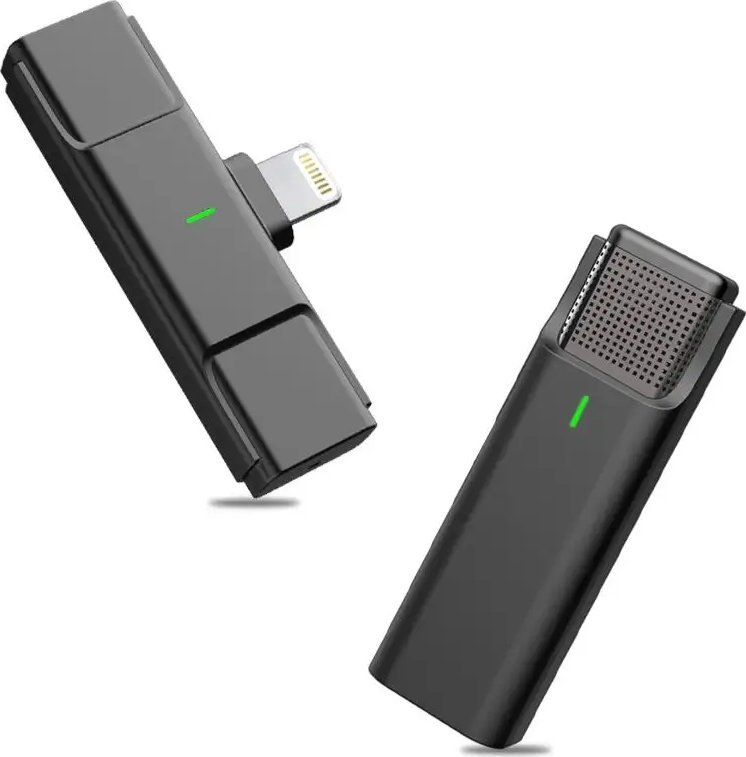 Mikrofon wireless për smartphone Viking Technology M302, set 2 copë, Lightning, i zi