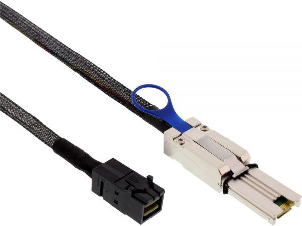 Kabllo Mini SAS InLine SFF 8643 në SFF 8088, 1m, i zi