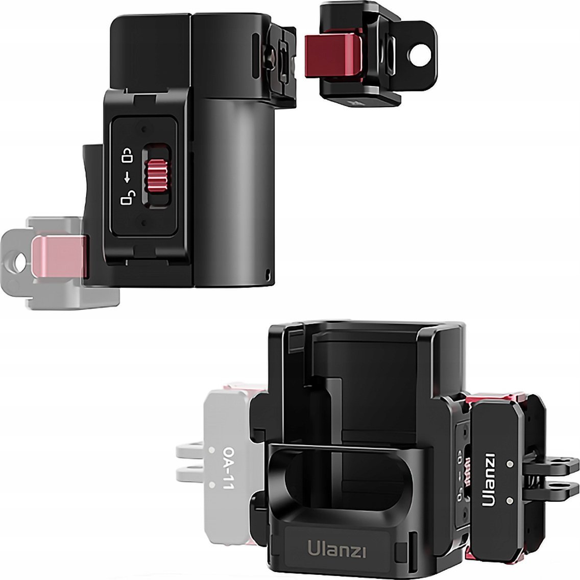Adapter zgjerues për kamerë aksion Ulanzi PK 06, për DJI Osmo Pocket 3, i zi