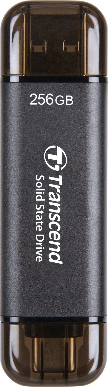 SSD i jashtëm Transcend ESD310C, 256GB, USB Type A dhe C, i zi