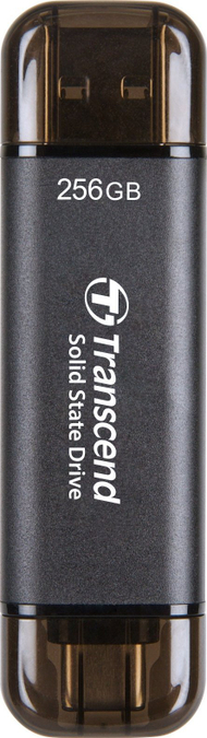 Надворешен ССД Transcend ESD310C, 256GB, USB Type A и C, црн