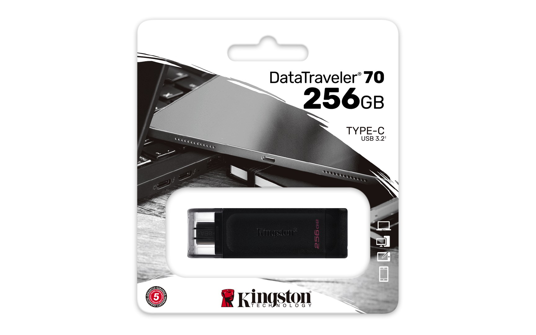 USB Kingston DataTraveler, 256 GB, USB Type-C