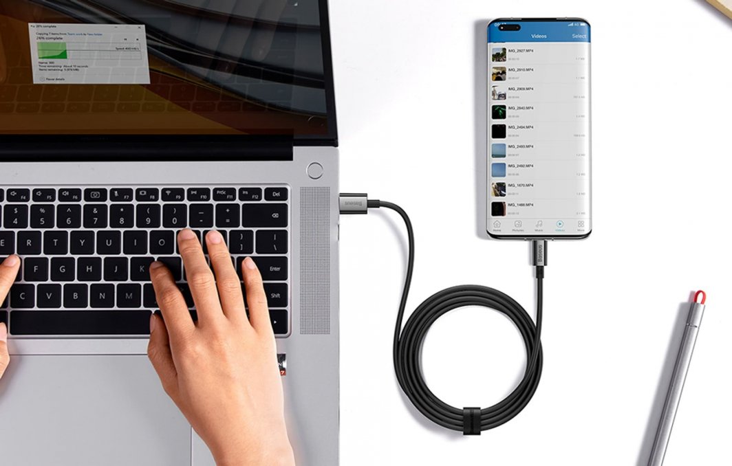 Kabllo USB Baseus P10320102114-00, USB-A në USB-C, 1 m, 100 W, e zezë