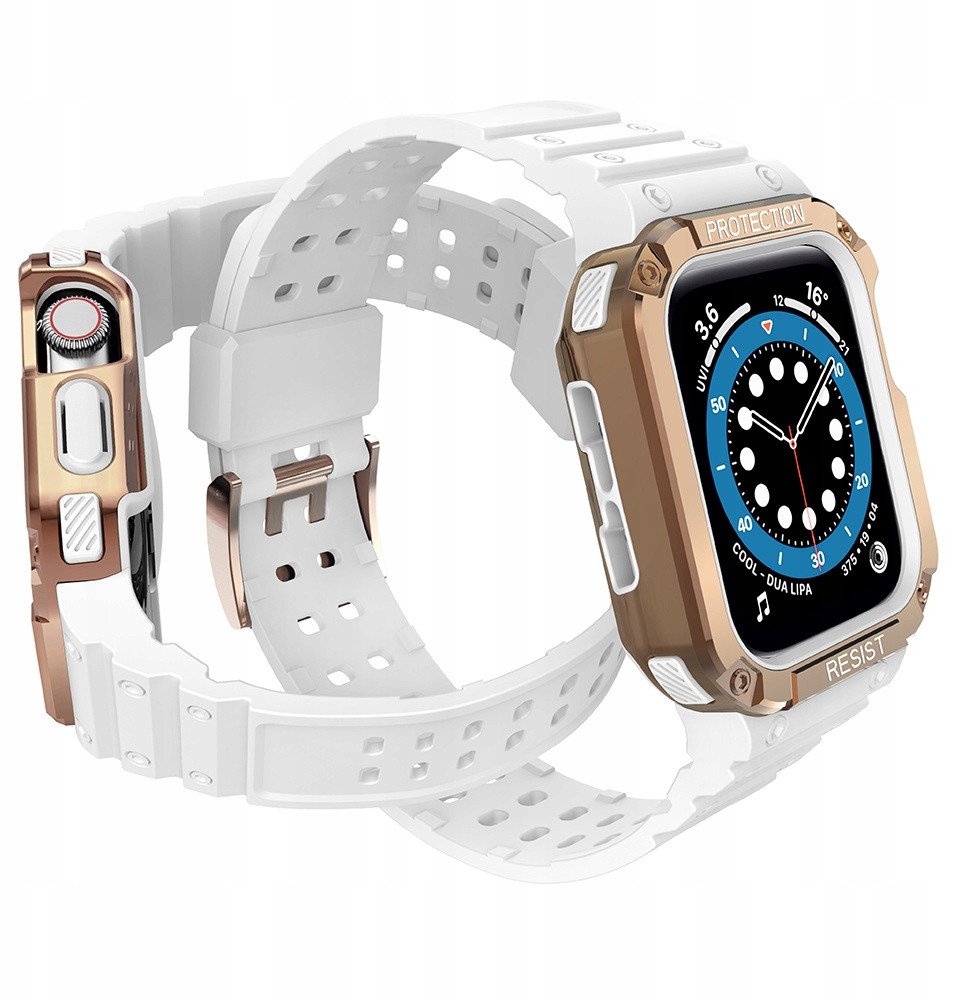 Rrip ore Hurtel Protect me kasë për Apple Watch 7 SE 41 40 38mm, material sintetik TPU, e zezë