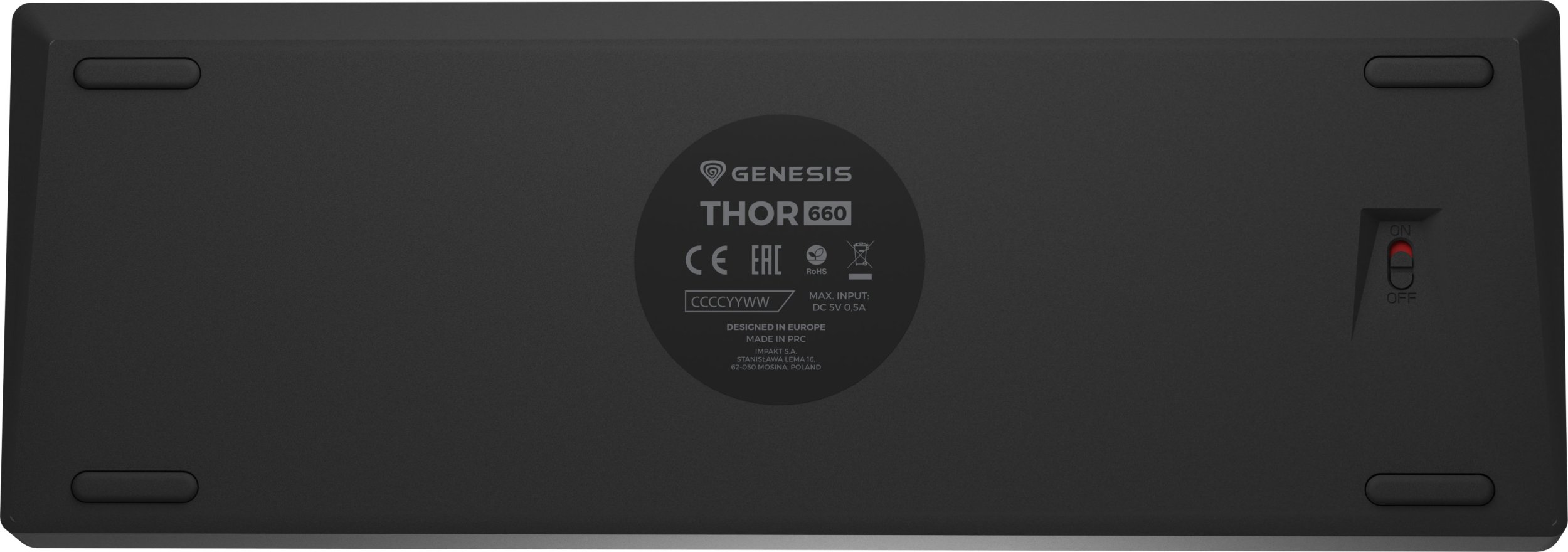 Tastierë gaming wireless Genesis Thor 660 G2, mekanike 60%, Bluetooth, RGB, e zezë