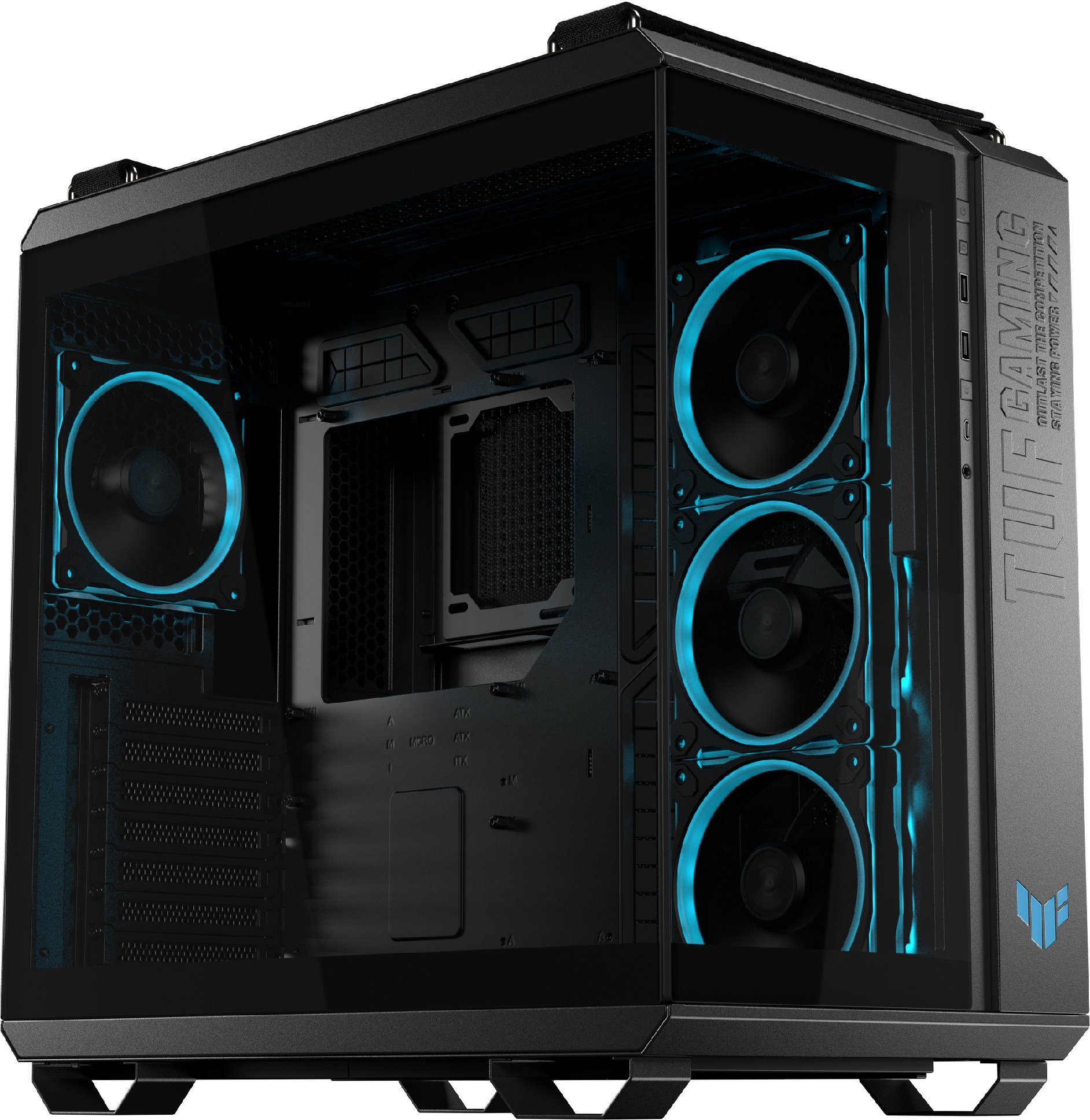 Kasa kompjuteri ASUS TUF Gaming GT502 Horizon TG, MIDI Tower, ARGB, e zezë