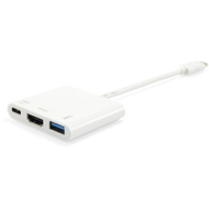 Adaptues USB C Equip 133461, HDMI 4K, USB 3.0, PD, gri