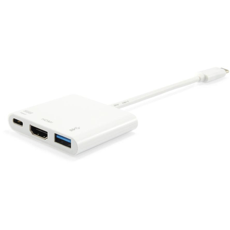 Adaptues USB C Equip 133461, HDMI 4K, USB 3.0, PD, gri