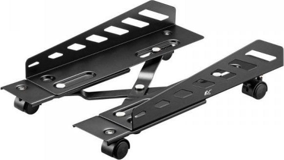 Karrocë qëndrimi për kasë kompjuteri NanoRS RS480, deri 25kg, me rrota, e zezë