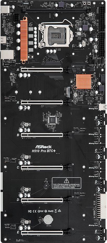 Pllakë amë ASRock H510 PRO BTC+, 32 GB, e zezë