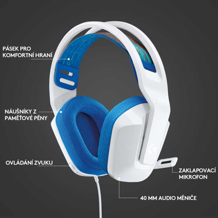 Kufje Logitech G335, të bardha