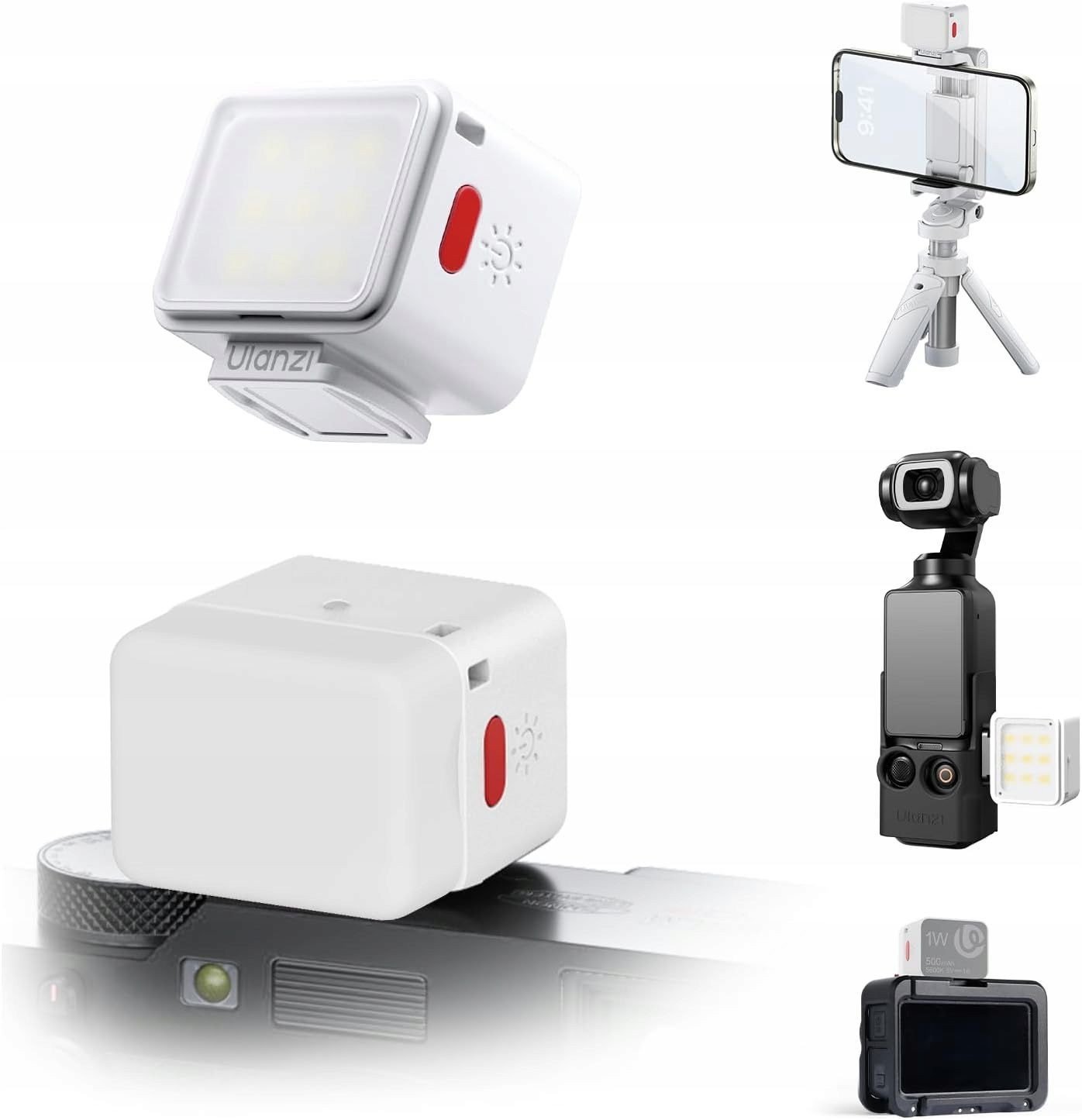 Dritë LED Ulanzi DG01 Cube Mini, e vazhdueshme, e bardhë