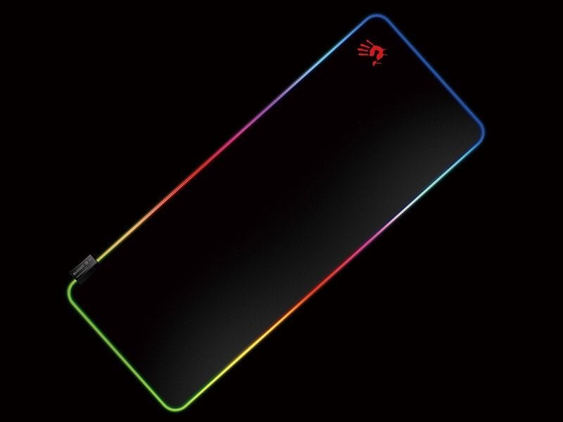 Mousepad gaming A4tech Bloody MP-75N, XL, me ndriçim dekorativ, i zi