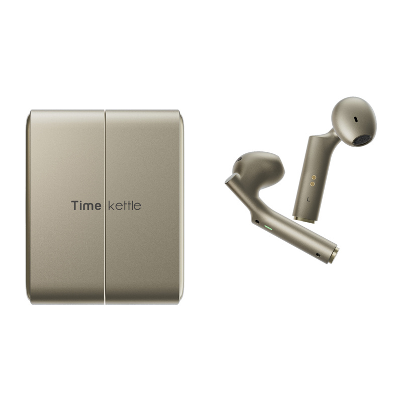 Kufje wireless Timekettle W4 AI Interpreter, përkthim simultan, me kuti karikimi, ngjyrë gold