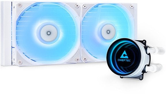 Ftohës uji CPU Chieftec ICEBERG 240 RGB W, radiator 240mm, ARGB, i bardhë