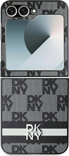 Këllëf telefoni DKNY PU Leather Check Pattern, për Samsung Galaxy Z Flip6, i zi