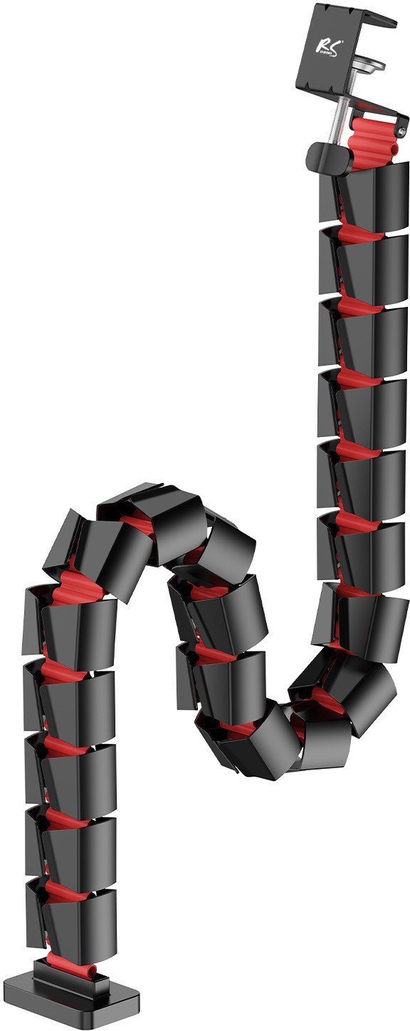 Organizues kabllosh NanoRS Nano RS Organizer, 1345mm, për tavolinë gaming, i zi me të kuqe