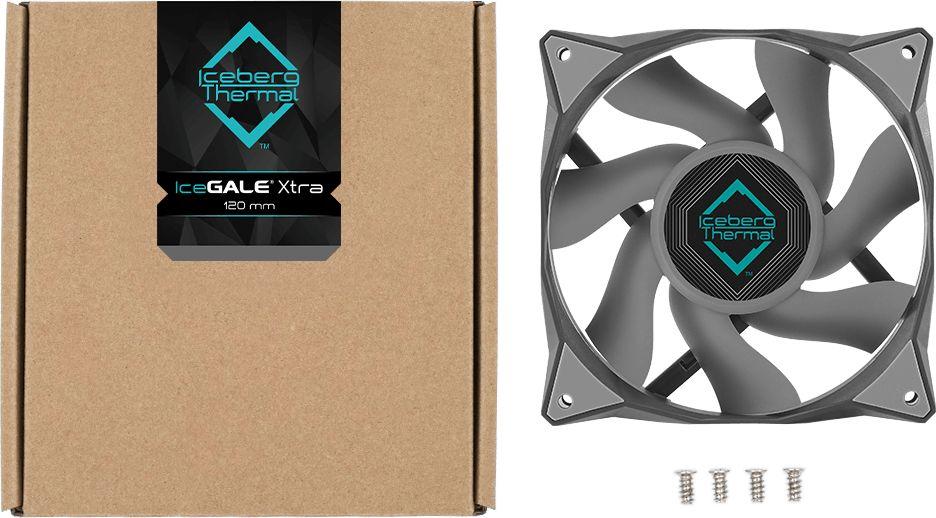 Ftohës Iceberg IceGALE Xtra, 120 mm, i hirtë