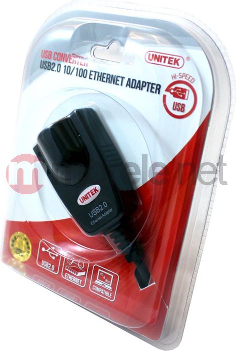 Adapter USB në Ethernet Unitek Y-1463, 10/100 Mbps, USB 2.0, i bardhë