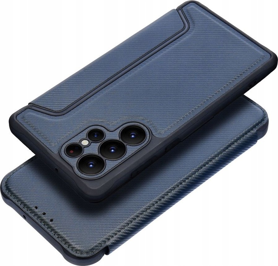 Kabull telefon Razor Book për Samsung S23 FE, mbrojtje 360°, blu