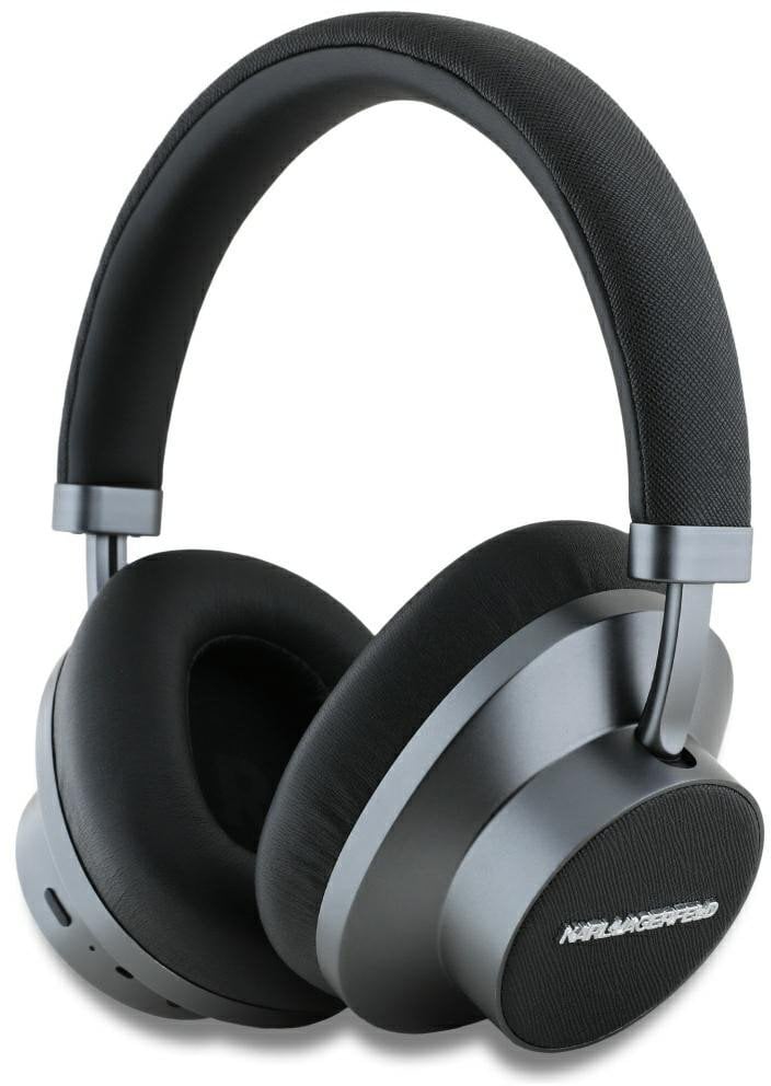 Kufje wireless Karl Lagerfeld Saffiano Metal Logo KLBHP73PSACKMK, ANC ENC, të zeza