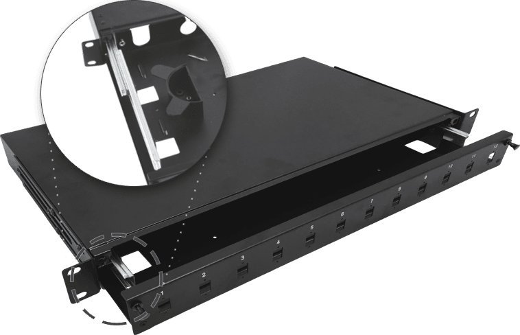 Panel optik Alantec Telescopic FOP-1U-12SCS-C-P, 12xSC simplex 12xLC duplex, 19" 1U, i zi