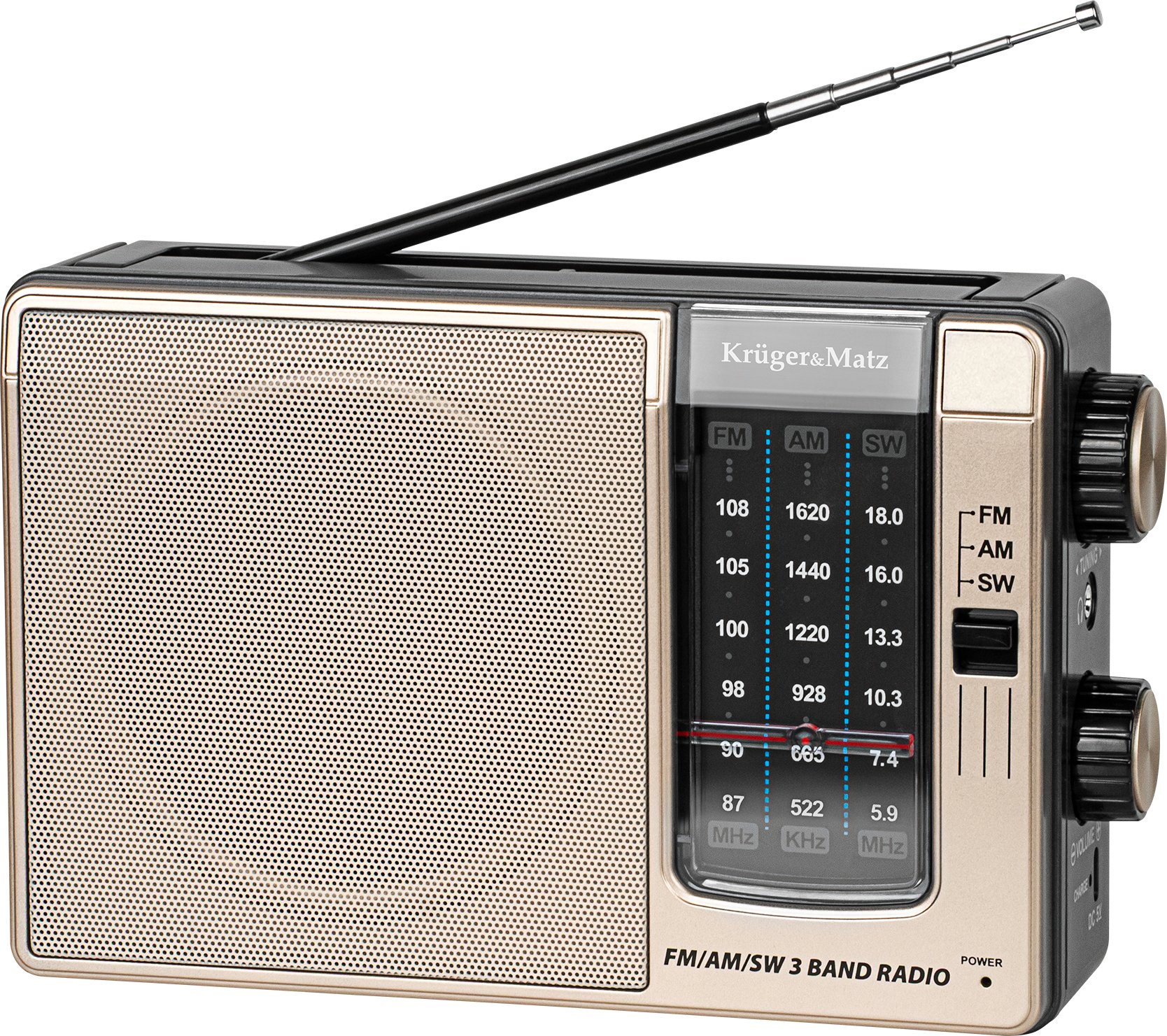 Radio portative analoge Kruger&amp;Matz KM0830, AM FM SW, USB C