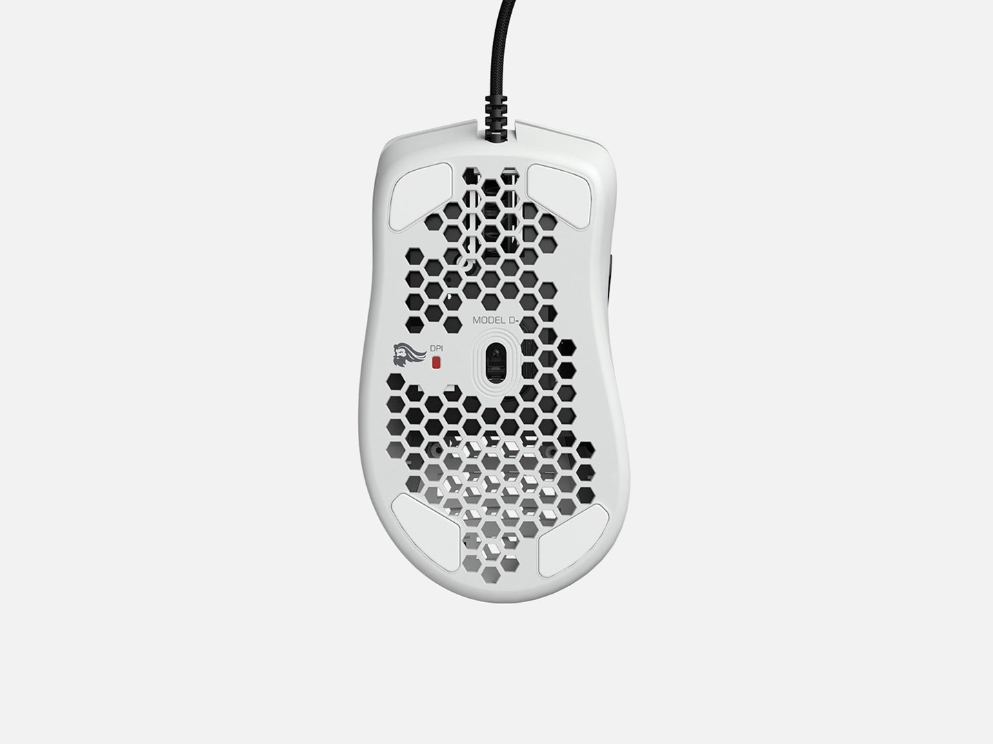 Maus gaming Glorious Model D Minus, RGB, me kabllo, i bardhë matte