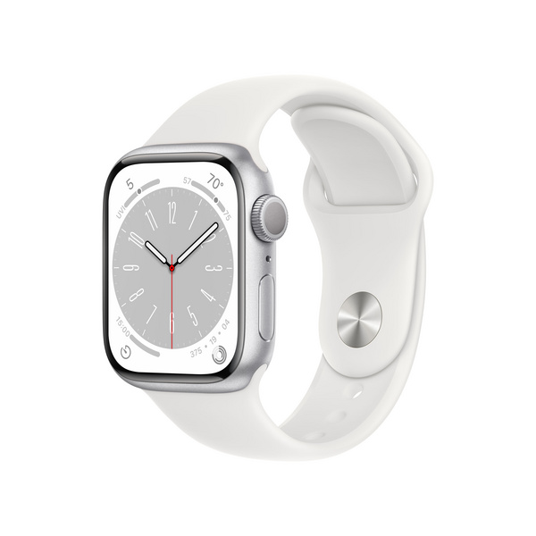 [OUTLET] Apple Watch S8 GPS 41mm, Silver Aluminium Case me White Sport Band, Regular
