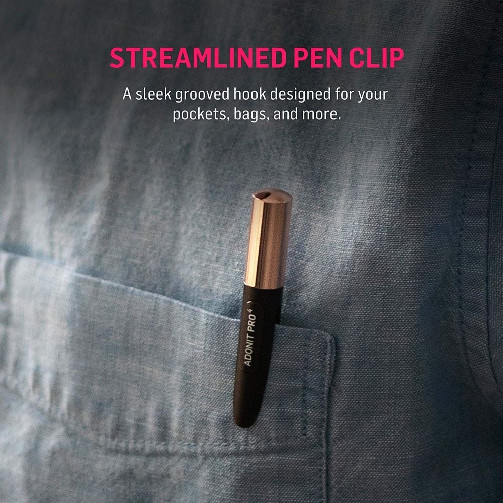 Stilolaps për ekran me prekje Adonit Jot Pro 4, preciz, alumin, i zi