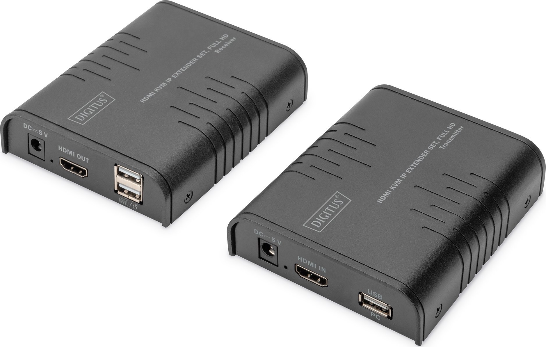 Sistem transmetimi AV Digitus DIGITUS IP KVM Extender Set, 120 m, Full HD 1080p 60Hz, i zi