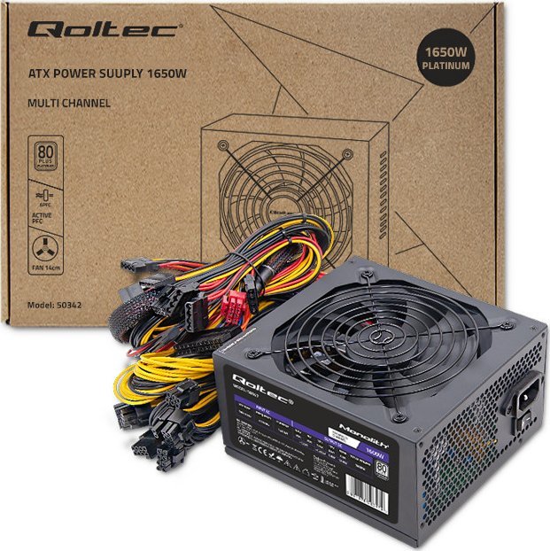 Burim energjie Qoltec Monolith 50342 ATX, 1650W