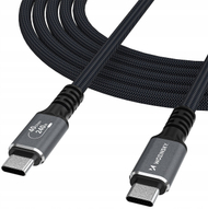 Kабел USB-C Wozinsky WPS-UY42S, Thunderbolt 4, 240W, 2m, црн