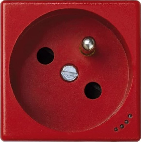 Prizë modulare Kontakt-Simon Simon Connect K45 KL02/6, 16A 230V, me tregues drite, e kuqe