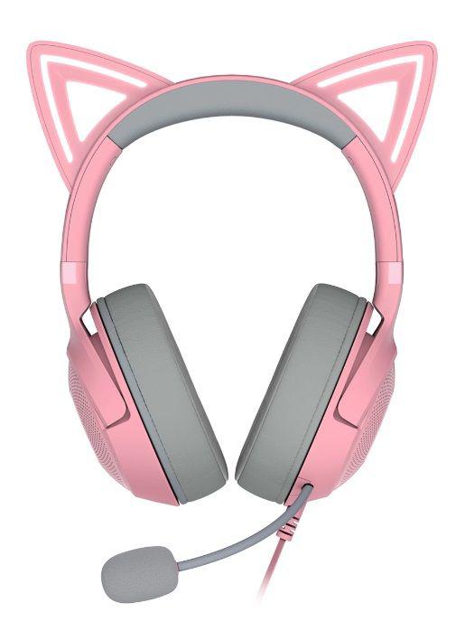 Kufje Razer Kraken Kitty V2, me kabllo, rozë