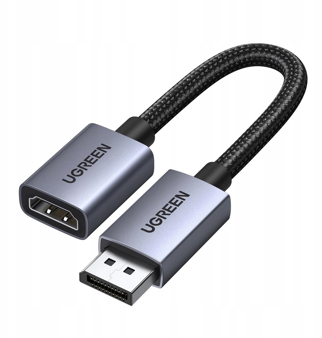 Адаптер UGREEN DisplayPort во HDMI, 4K, DP 1.2 во HDMI 1.4, црн